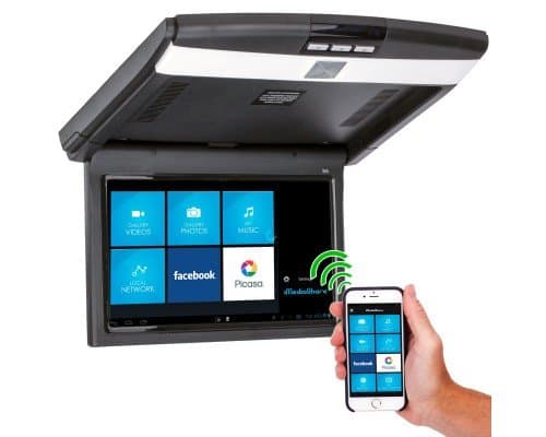 Accele AXFD102HDWF 10.2 Inch Over Head Flip Down LCD Monitor with Built-In Wifi and HDMI