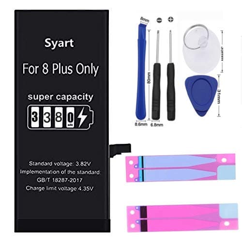 Syart Battery for iPhone 8 Plus Replacement Battery A1864, A1897, A1898 3380mAh with Replacement Kits