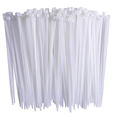 Pack Of 100pcs White Cable Zip Ties Heavy Duty, Premium Plastic Wire Ties With High Tensile Strength, Self-Locking, Nylon Tie Wraps, UV Resistant For Indoor And Outdoor Use (100mm x 2.5mm)