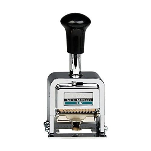LIOB37 Pro-Line Heavy Duty Numbering Machine, 10-wheel, 3-movement, Letter height 11/64", Roman Typestyle