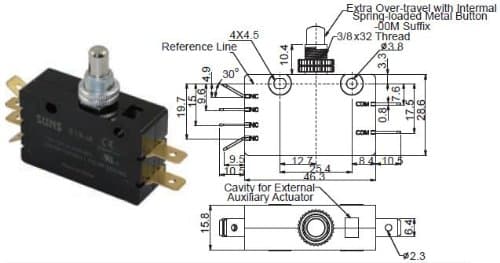 Suns S-19m Panel Plunger Snap Action Micro Switch