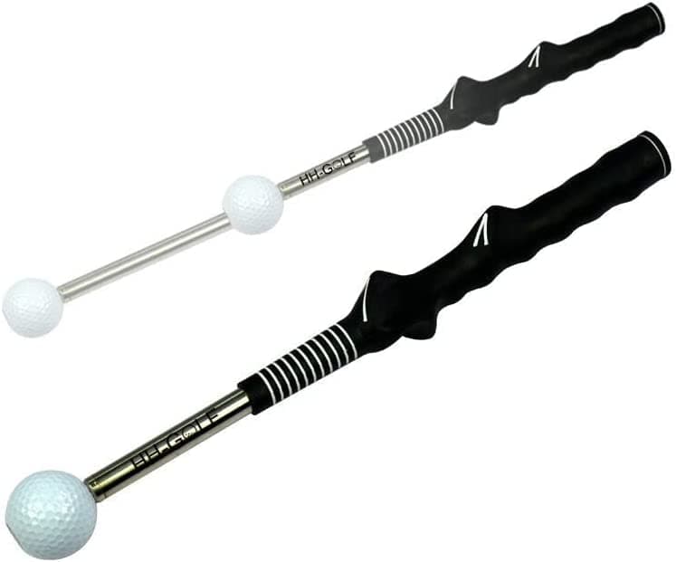 HH-GOLF Rhythm Click Sound Telescopic Warm Up Golf Swing Trainer, Correcting Gesturer Golf Training Aid for Tempo, Strength Practice Stick