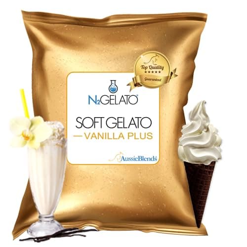 AussieBlends Vanilla Plus Soft Serve Mix, ideal for Milkshakes, Sundaes, and Frozen Desserts | 1-Pack, Imported