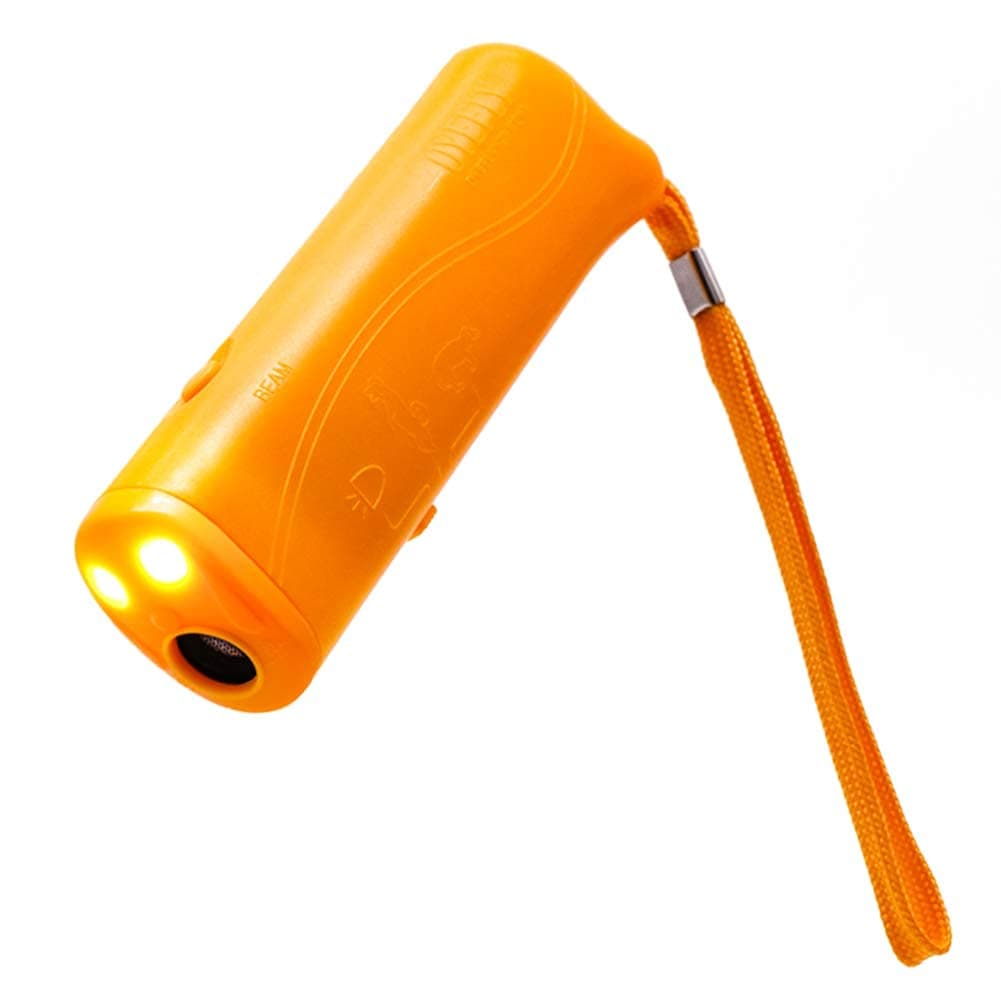 OYEFLY Handheld Dog Trainer, 3 in 1 with LED Flashlight,Bark Stopper Dog Trainer Devices Training Tool/Stop Barking(Yellow)