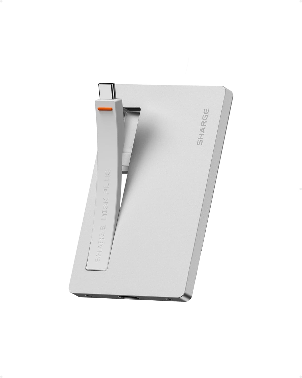 Sharge Disk Plus Ultra-Slim 6 mm SSD Enclosure Adapter USB 3.2 with Cooling Pad 10 Gbps for NVMe 2230/2242/2280 with USB PD 100W CC, Magnetic, Grey (SSD Not Included)