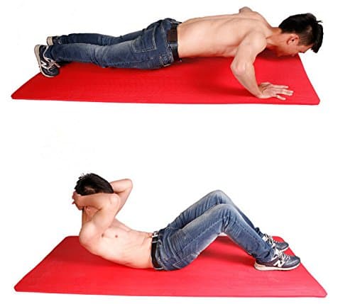 New Premium High Density Exercise Yoga Mat with Comfort Foam Red