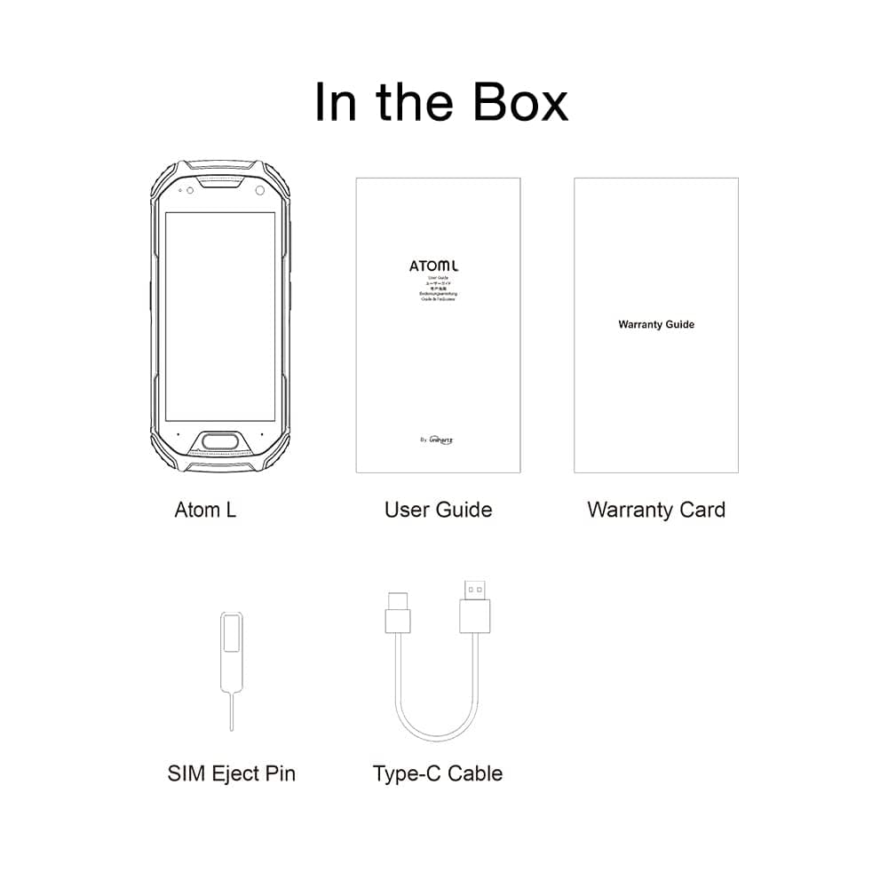 Unihertz Atom L 6GB+128GB, Rugged Unlocked Smartphone Android 11 4300mAh Battery 48 MP Camera (NO charger)