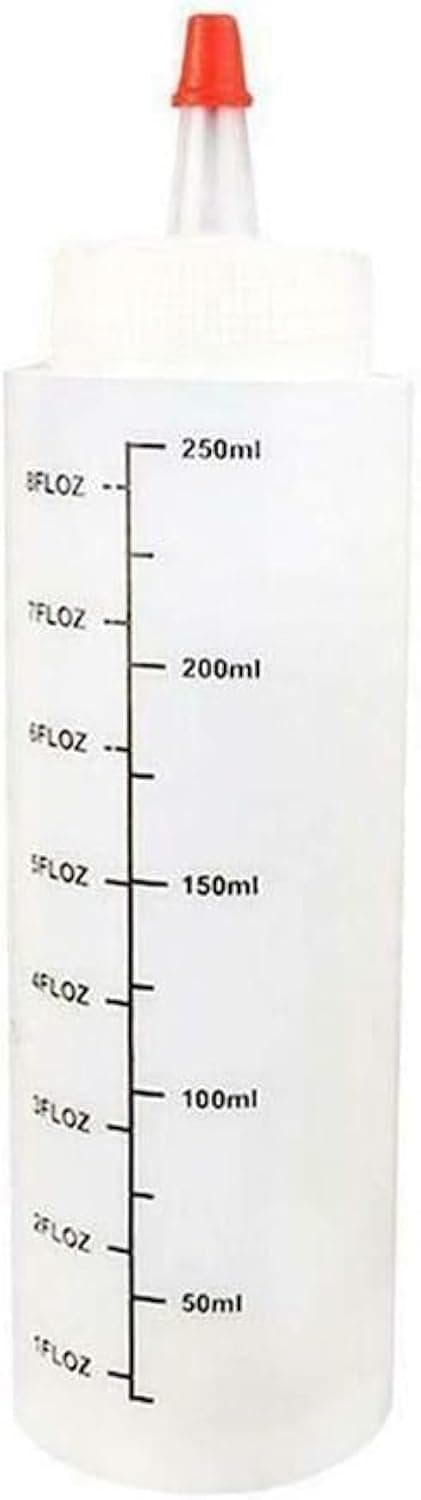 250ml/8.80Z Squeeze Condiment Bottles,Squeeze Bottles for Sauces,Small Squeezy Measuring Bottle with Nozzle,Plastic Dispensing Bottles for Ketchup Mustard BBQ Chilli Sauce Olive Oil Condiment Squeeze