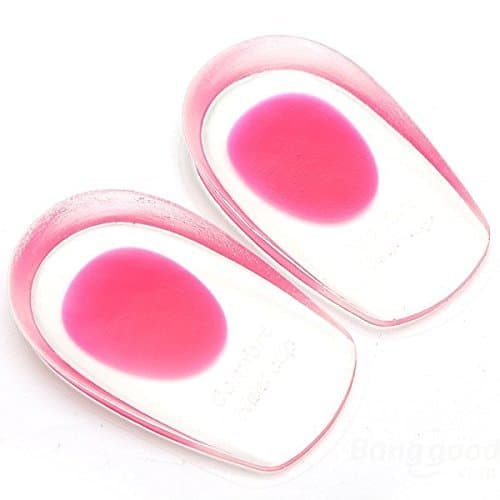 Premium Shock-Absorbing Gel Heel Cups (Small/Medium (Pink))