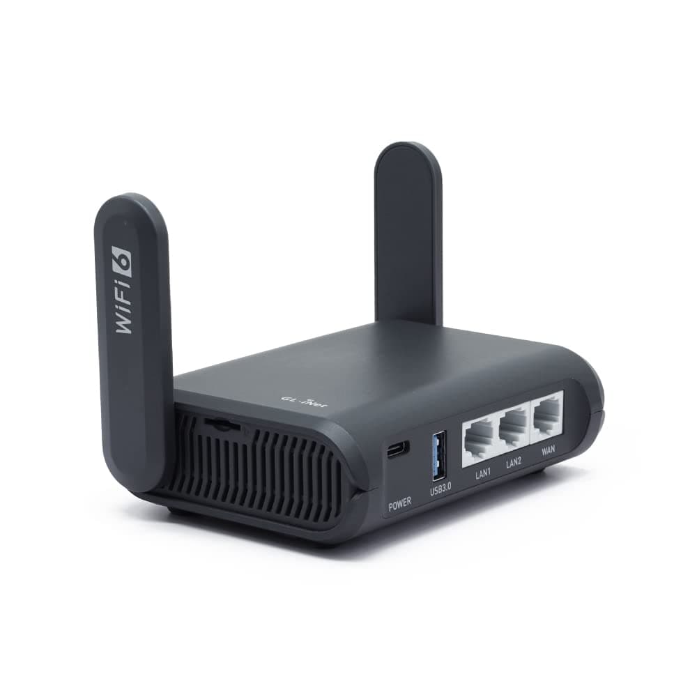 GL.iNet GL-AXT1800(Slate AX) WiFi Router WiFi6 Wireless LAN VPN Travel Dual-band 11 b/g/n/ac/ax 1201Mbps (5GHz) + 574Mbps (2.4GHz) OpenVPN & WireGuard Compatible Japanese Setup Screen