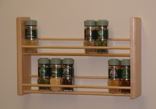 Spice Rack, Two Tier, Natural MADE IN USA