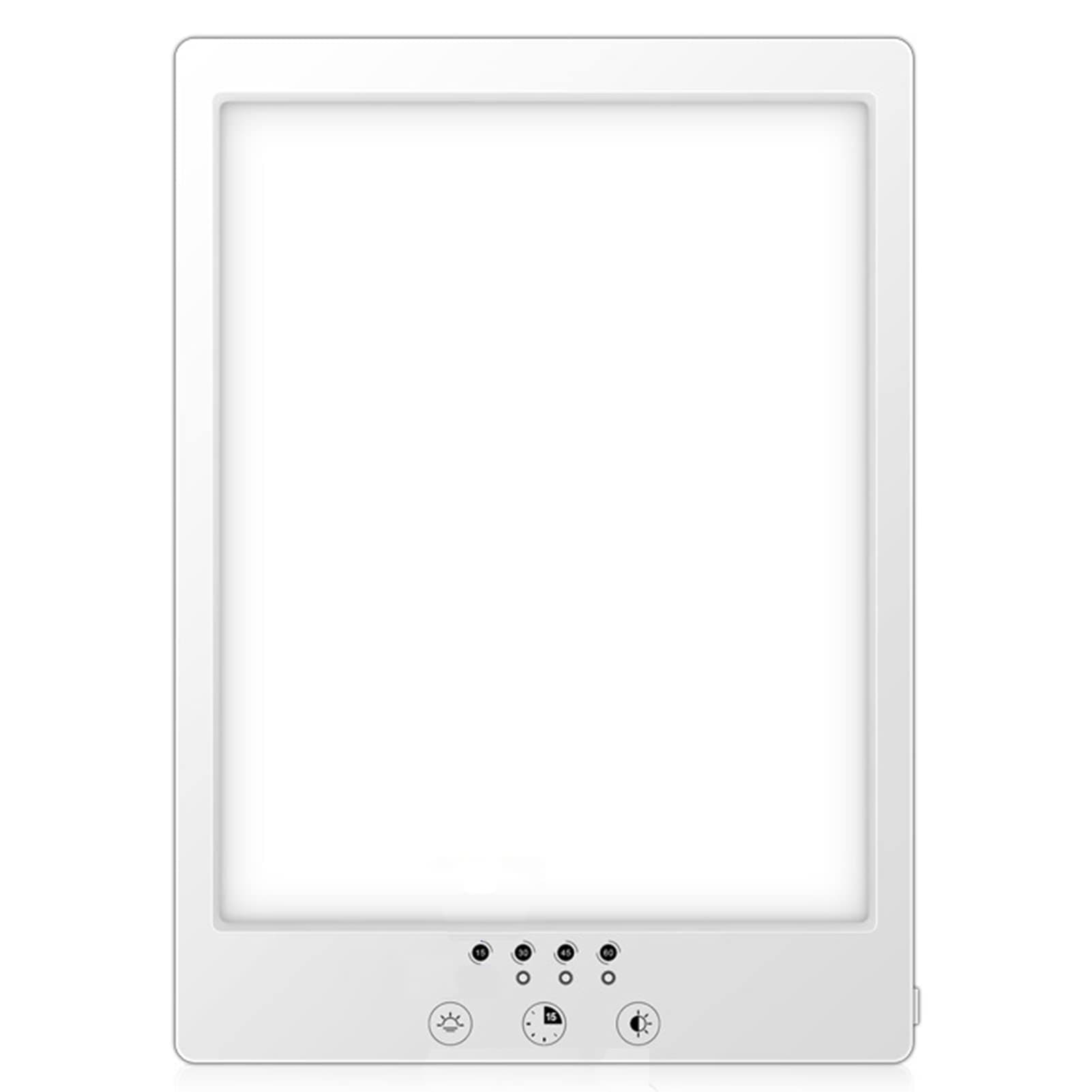 Light Therapy Lamp 10000 Lux Sad Light Box, Cool & Warm Light, 4 Timer Settings and 360°Rotatable Stand, for Home/Office/Travelling,White,33 * 20cm