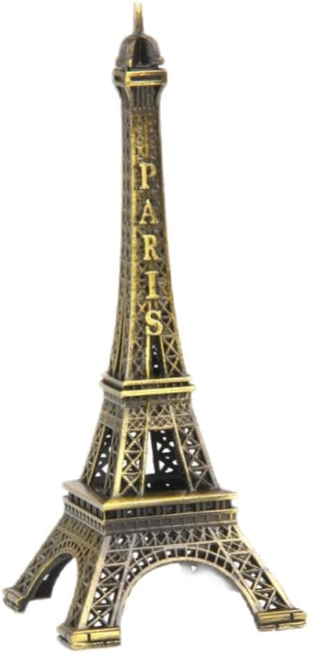 1Pc Gold Eiffel Tower Statue - Mini Artificial Metal Decorative Paris Eiffel Tower Figure - Table Decoration Collectible