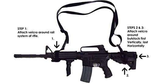 BlueStone Safety Military 2 Point Adjustable Rifle Sling Gun Strap| Black Nylon Tactical AR-15, M-16 Rifle Sling| Made in USA Rifle Sling, Built to Last