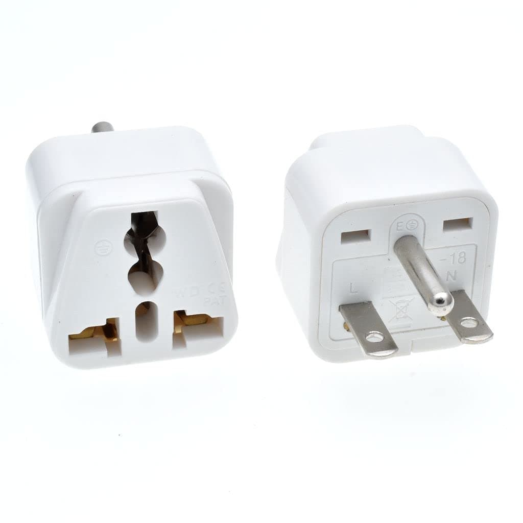 Tekit - Universal NEMA 6-15P White Adapter 110-250V 15A, North America NEMA 6-15P Electrical Plug Universal Converter (6-15P White)