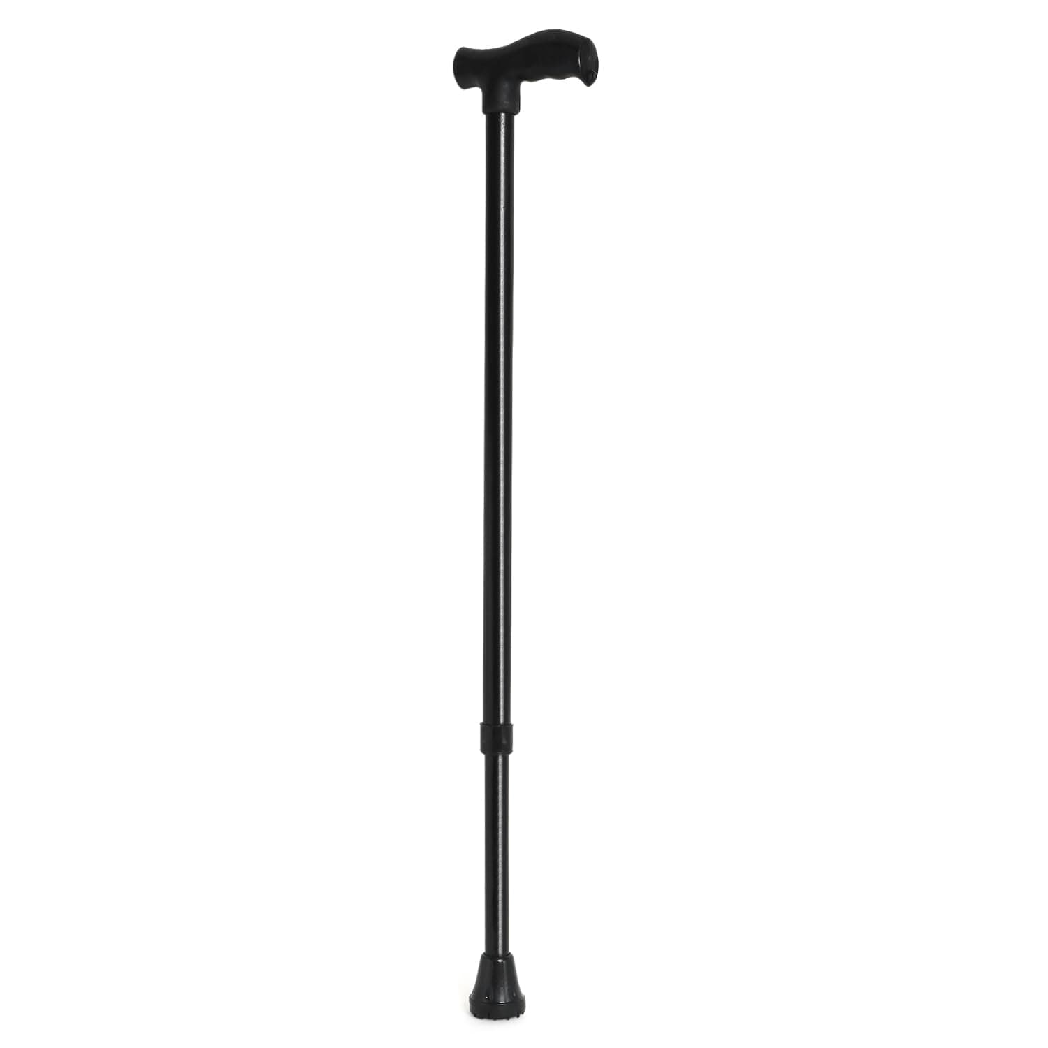 Walking Stick for Men and Women | Balancing Walking Support Stick with Non Slip Rubber Handle | Old Age Light Weight Walking Cane Height Adjustable (Black)