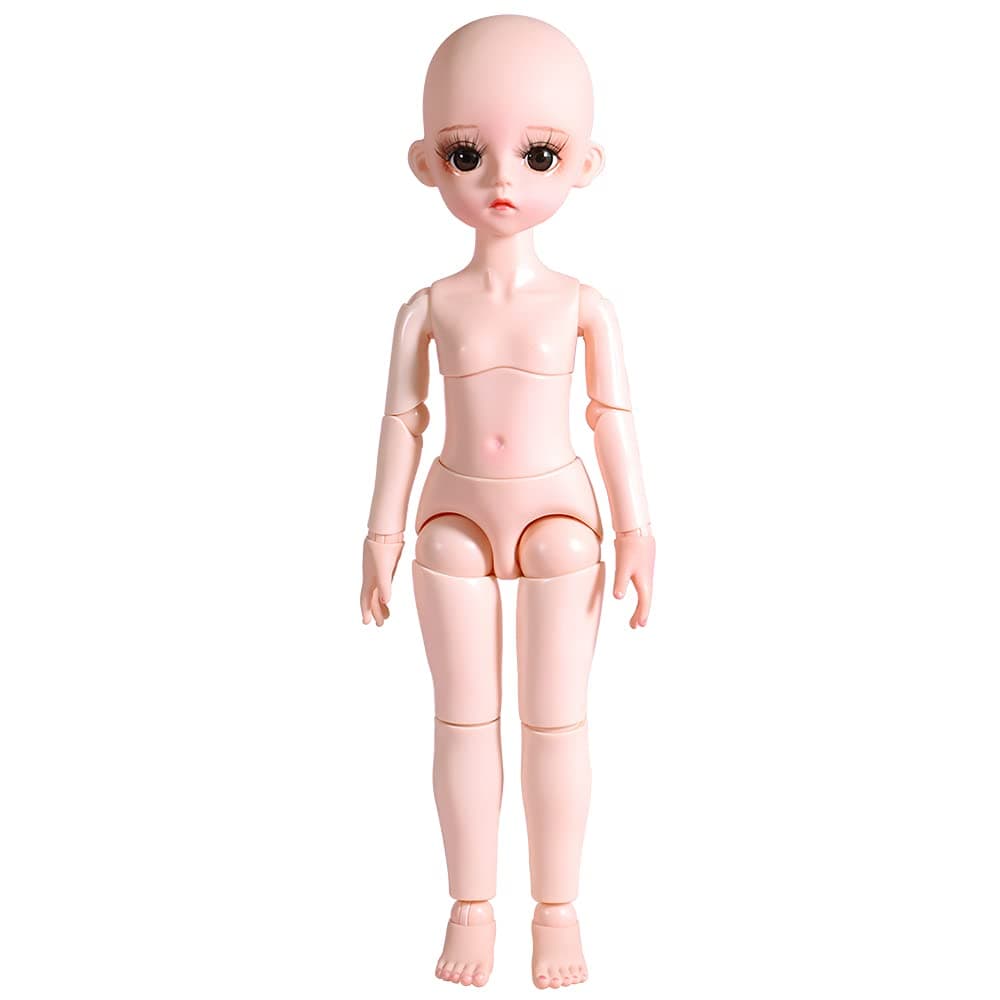 UCanaan Customized 1/6 BJD Doll, 19 Joints Nude SD Girl Doll 12 Inch Ball Jointed Dolls Female Body + Basic Makeup for DIY Dolls Best Gitfs for Girls Christmas Birthday