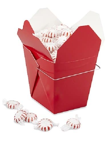 Pack of 15 Chinese Take Out Boxes RED 16 oz / Pint Party Favor and Food Pail