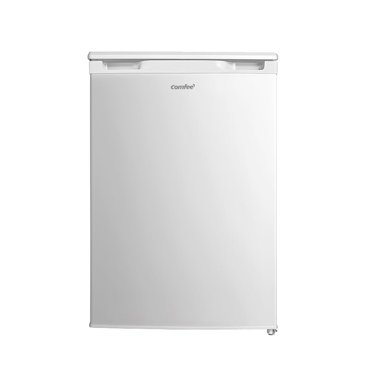 COMFEE' RCD133WH2(E) Under Counter Larder Fridge, 131L Freestanding Refrigerator, Low Noise 39dB, Adjustable Thermostat, LED Light, Reversible Door, Removable Glass Shelves, White