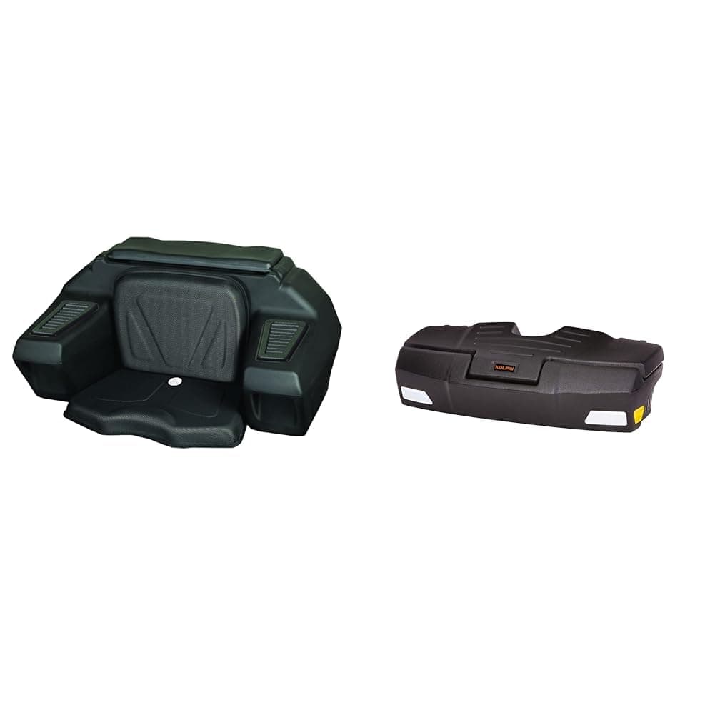 Kolpin ATV Rear Helmet Box 4438 Black Small & Front Trail Box 93101 Black 36'' x 15'' x 3'' Storage