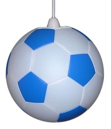 Blue and White Football Lampshade