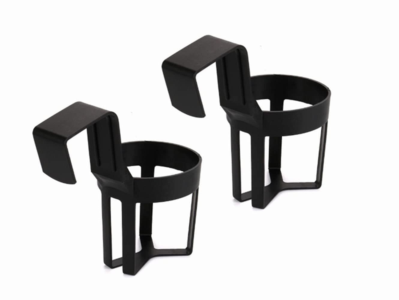 Voarge 2 Black Auto Car Vehicle Cup Stand, Plastic Car Water Cup holder Black Car Drink Stand Truck Seat Cup Holder for Bottle, Coffee,Thermos Cups,Beverage Cans