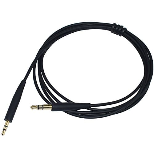 Aquelo QC35 II Headphone Replacement Cord Cable Compatible for Bose QuietComfort 35 (Series II),Bose On-Ear 2/OE2/OE2i/QC25/QC35/Soundlink/SoundTrue Wireless Headphones(Black)