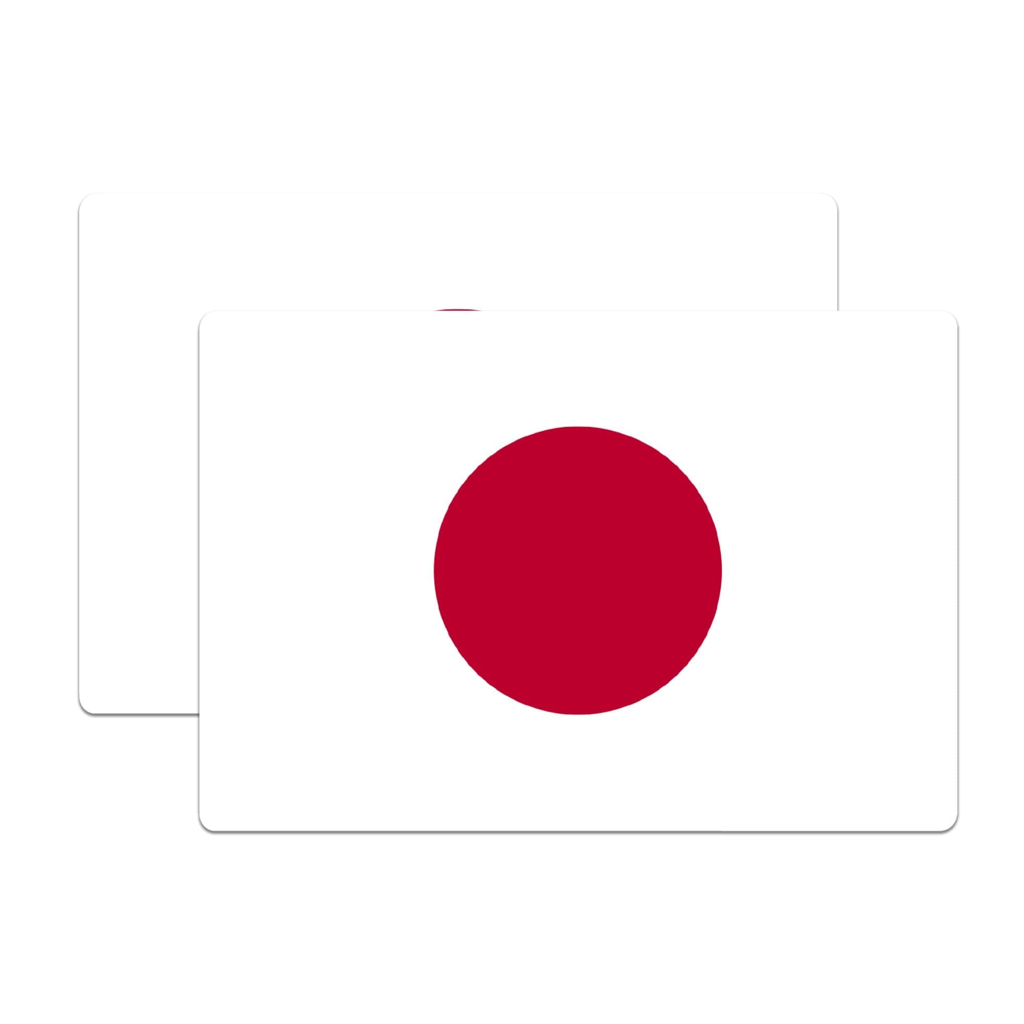(2 Pack) Japan World Flag Stickers - Pride - 5 Inches On Longest Side - Premium Vinyl - Choose from Over 100 Countries - for Cars, Trucks, Skateboards, Laptops - Made in USA - BMCS0897