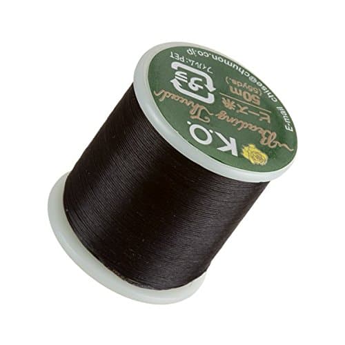 KO Black Japanese Nylon Beading Thread 50m Reel