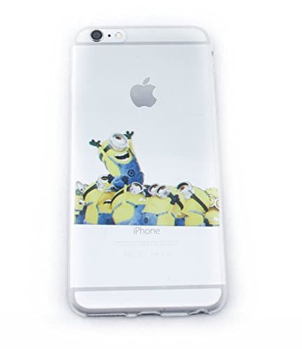 New Cute Despicable Me Minions Rubber Grip Bumper Apple iPhone 6 (4.7) Ultra Slim Case Cover (Minions reaching for apple)