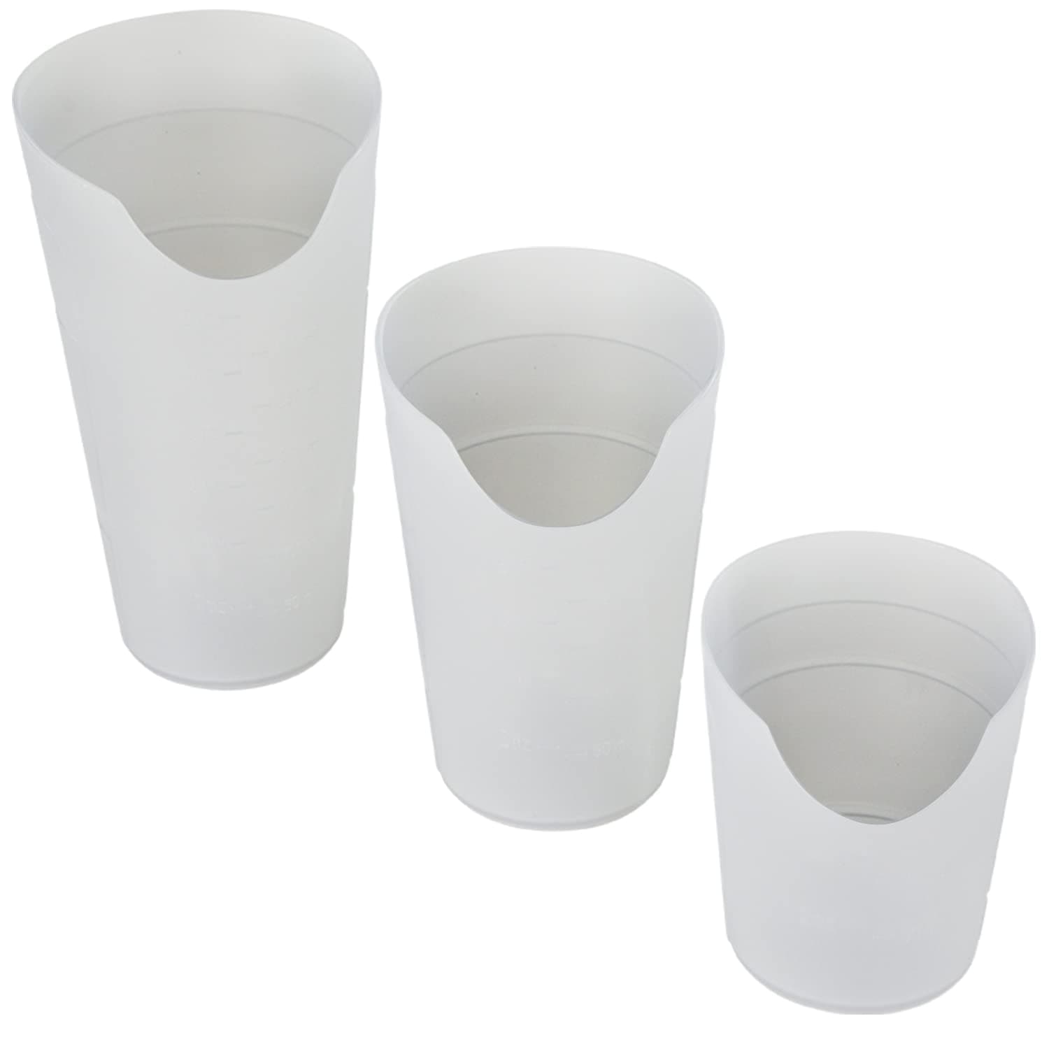 Nosey Cup (3 Pack) - Cut Out Drinking Glass for Controlled Sips and Portions - Drink Cup for Stable & Fixed Drinking Position - Dishwasher Safe Plastic for Medical Patient, Parkinsons