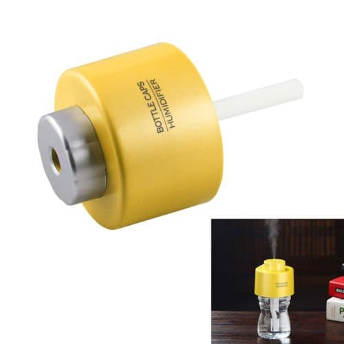 Water Bottle Caps USB Portable Humidifier Air Diffuser Mist Maker Home Yellow