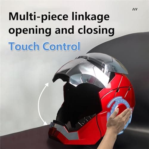 ZHUQUE Electronic Mark 5 Helmet - Voice Controlled, LED Eyes, Wearable Super Hero Prop for Christmas & Halloween