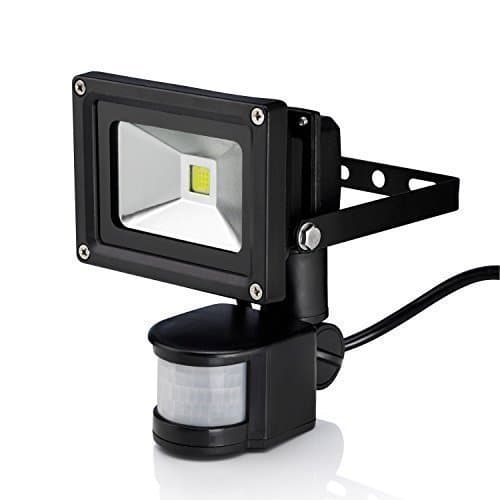 General Lux High Power 10w Daylight LED PIR Outdoor Security Cool White Floodlight
