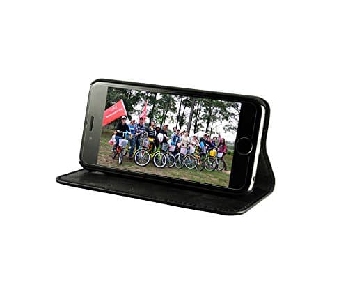 Helix Gear Leather Pocket - An Exceptionally Stylish Smartphone Case, Hand Crafted from PU Leather for the iPhone 6/ 6S (Black)