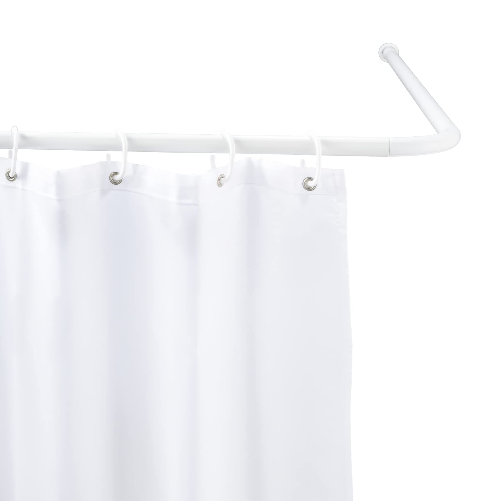 WENKO 19214100 Bracket rod Universal White - various lengths, Ø 2 cm, Aluminium, 2 x 2 cm, White