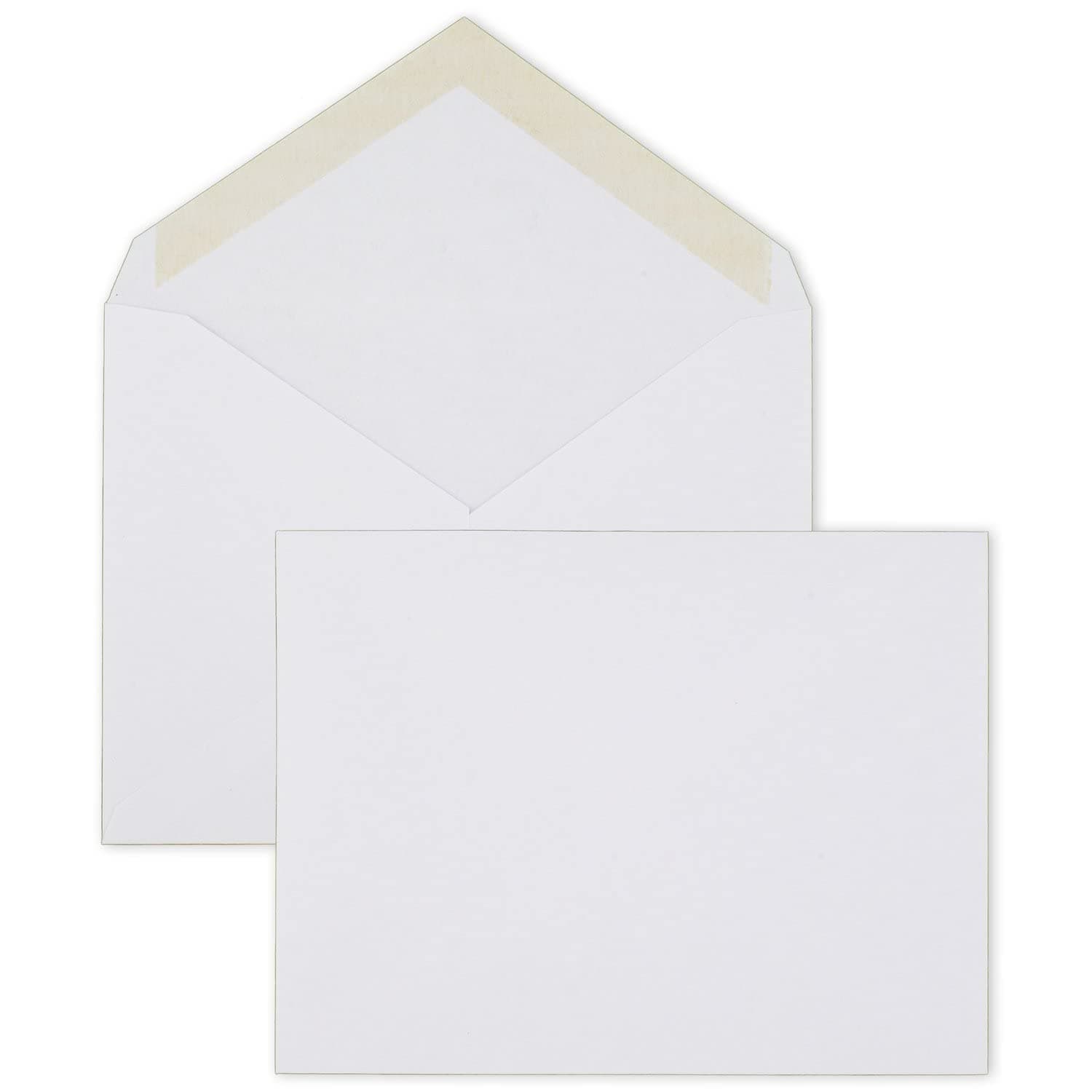 Mead A2 Invitation Envelopes, 4-3/8" x 5-3/4", Gummed Closure, White Woven Premium 24-lb Paper Mailing Envelopes, 100 Count (CO198)