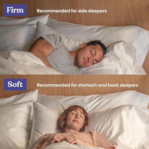 FluffCo Down Feather Standard/Queen Size Pillow | Luxury Hotel Quality Cooling Pillow | Premium Pillow 600 Fill Power White Duck Down | 100% Cotton 300TC | (Standard/Queen Size Firm - 1 Pack)