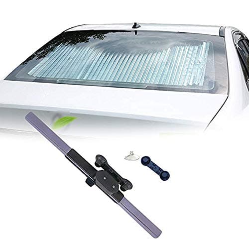 Car Windshield Sun Shade,Retractable Car Sun Shade for Windshield - Protect Vehicle's Interior from Heat and Sunlight(46CM/18.1IN(Rear))
