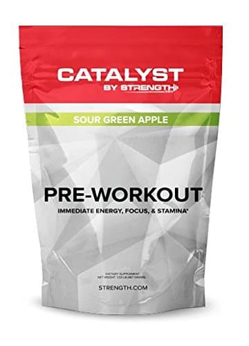 Catalyst Pre-Workout, Immediate Energy, Focus and Stamina for Lean Muscle Growth and Powerful Strength by Strength.com - 30 Servings of Sour Apple