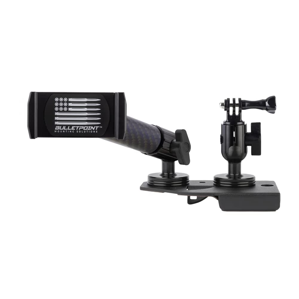 Dash Mount Cell Phone Holder Compatible with 2018-2023 Jeep Wrangler JL (NOT 4xe) & 2020-2023 Jeep Gladiator 2 Mounts for Action Camera & GPS Compatible with iPhone & Android (Driver Side)