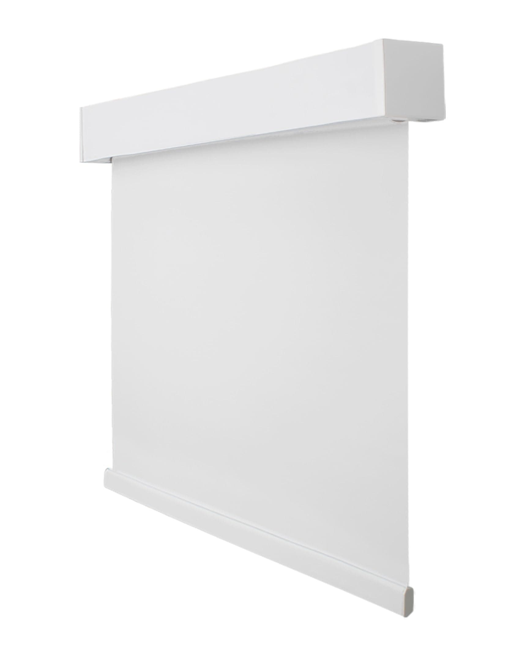 Calyx INTERIORS Blackout Roller Shade with Valance, Thermal Insulating Blind, Cordless, 22" W x 60" H, Simple White