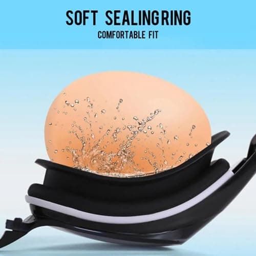 First Lens Customised Powered Swimming Goggles With UV Protection & AntiFog Coating (L-4.50 R-4.00)