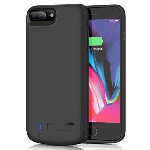 iPhone 8 Plus/7 Plus Battery Case,8000mAh Rechargeable Charger Case Extended Battery Pack for iPhone 8Plus & 7Plus Charging Case Portable Power Bank (5.5 inch)- Black