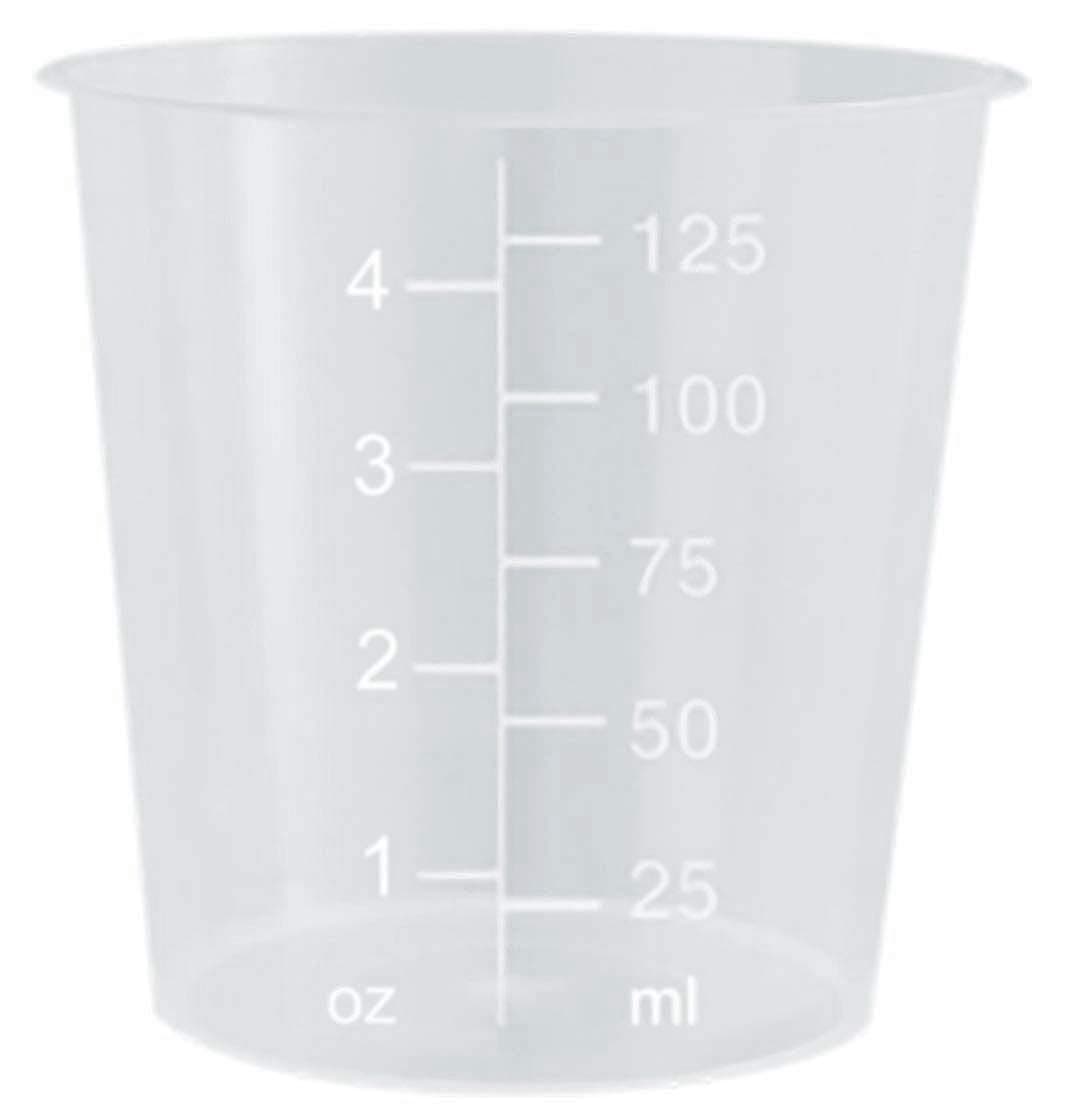 Graduated Transparent Polypropylene Plastic Cups for Mixing Epoxy, Resin, Paint, and Stain (25)