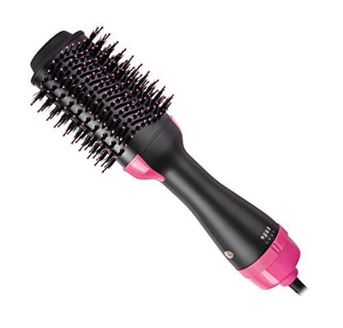 Salon One Step Hair Dryer and Volumizer, Meraif Multi-function Oval Hair Dryer & Volumizing Styler Comb Negative Ion Generator Hair Straightener Brush Curler for All Hair Types