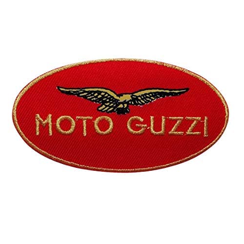 Moto Guzzi Embroidered Apparel Patch, 1 Denim Iron-On Motorcycle Decor for Jacket Hat Shirt Bag Skirt, Racer Suit Motorsport