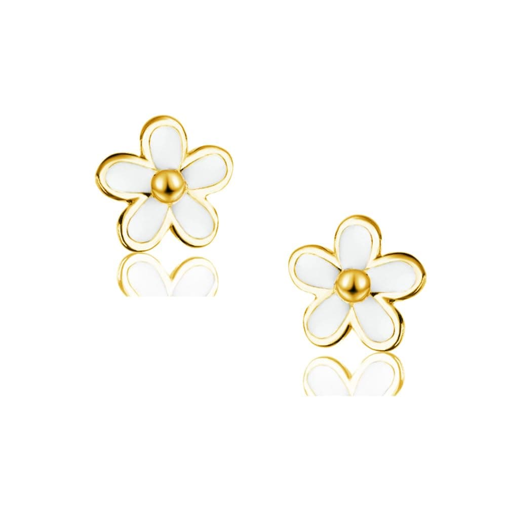 Solid 925 Sterling Silver Little Daisy Earrings Studs for Women Teens Petite Flowers Studs Earrings