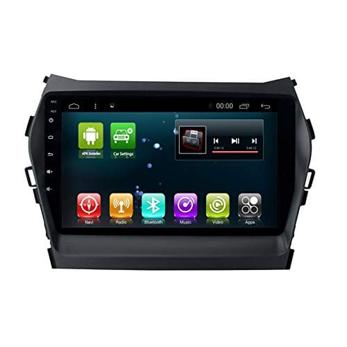Android 9.0 2.5D IPS Car Radio GPS Stereo Navi for Hyundai IX45 Santa Fe 2013 2014 Head Unit Bluetooth WiFi BT Navigation (Android 9.0 4+32G for IX45 Santa Fe 2013 2014)