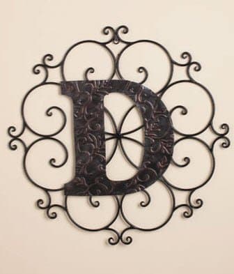 Personalized Letter "D" Metal Wall Art - Great Gift!